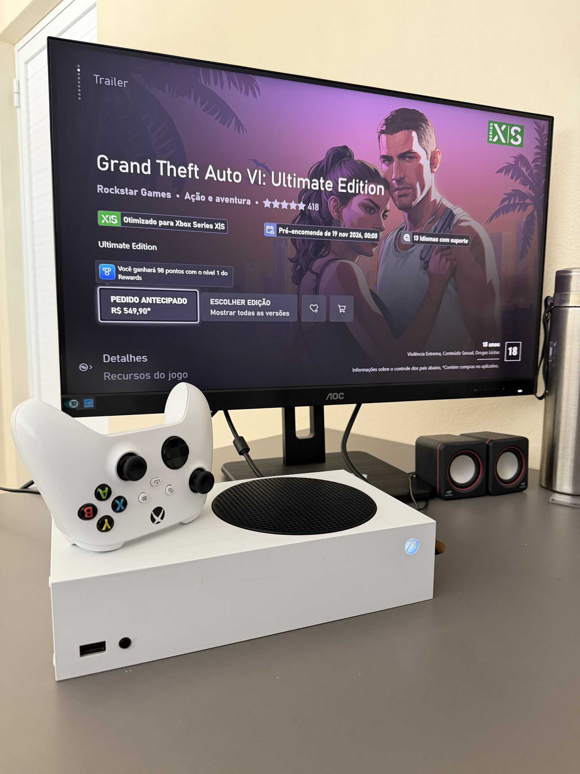 Xbox séries S, IMPECÁVEL, com caixa.